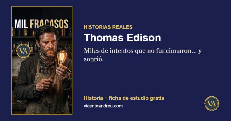 Thomas Edison: Miles de intentos que no funcionaron… y sonrió.